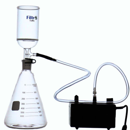 Buchner Flask with Filtr8 Pro Buchner Funnel Vacuum Pump
